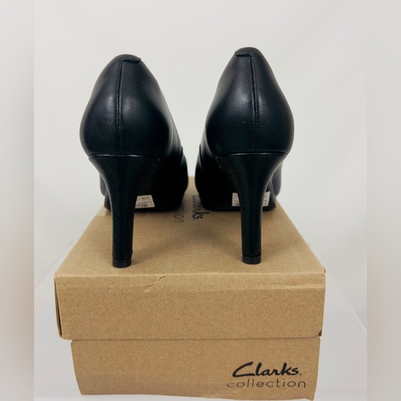Clarks Collection Adriel Viola Black Dress Pump Ortholite Footbed 7 1/2 W - Picture 12 of 15